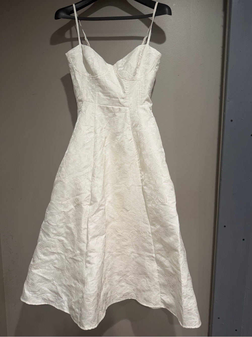 Selfie Leslie White Strapless Fit & Flare Textured Dress